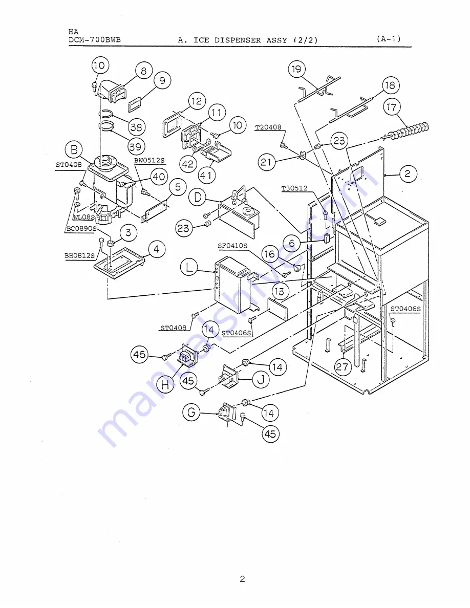 Hoshizaki DCM-700BWB Parts List Download Page 5