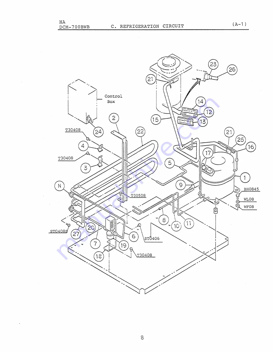 Hoshizaki DCM-700BWB Скачать руководство пользователя страница 16