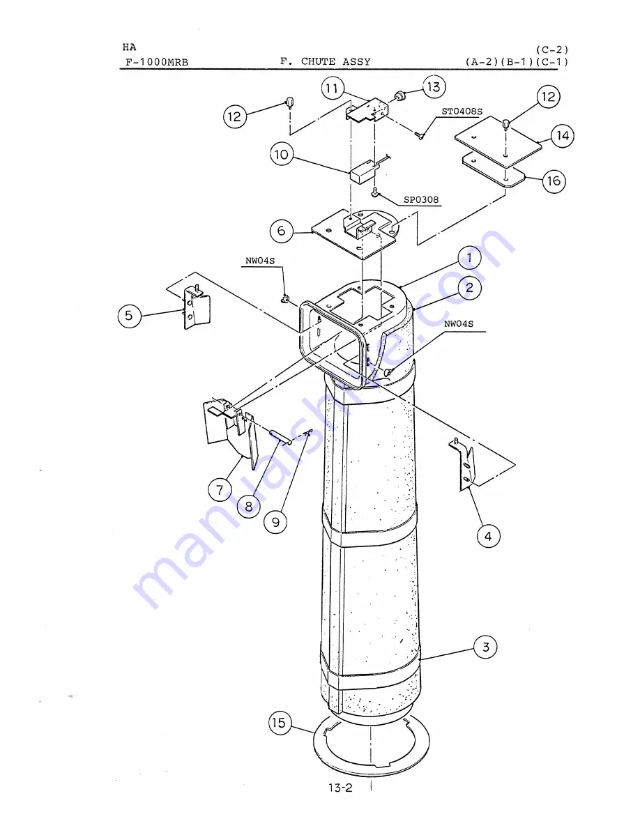 Hoshizaki F-1000MRB Parts List Download Page 20