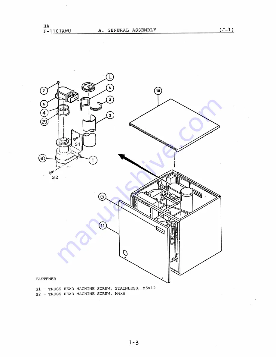 Hoshizaki F-1101AWU Parts List Download Page 5