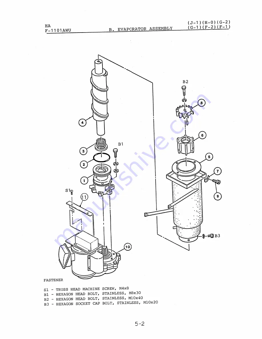 Hoshizaki F-1101AWU Parts List Download Page 14