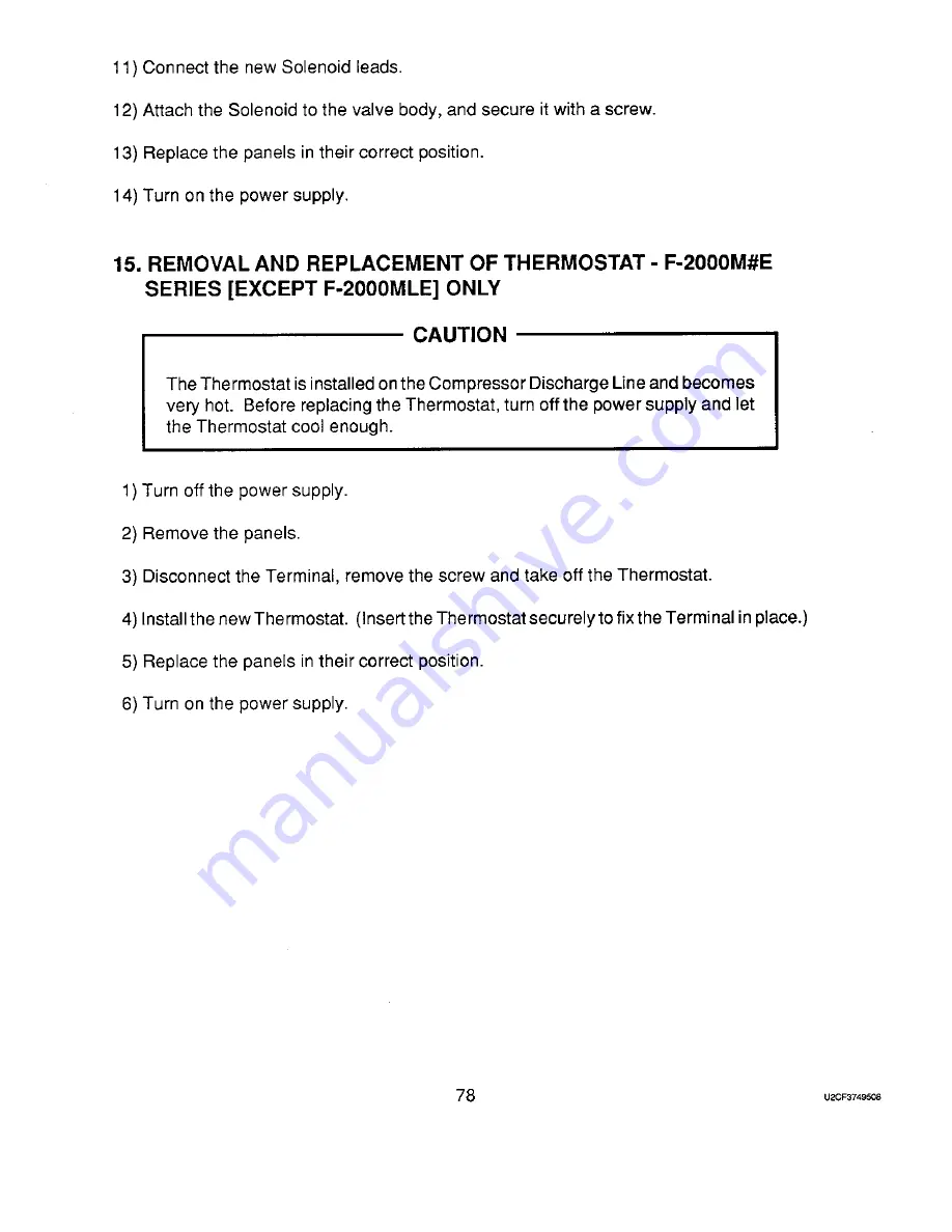 Hoshizaki F-2000M Service Manual Download Page 84