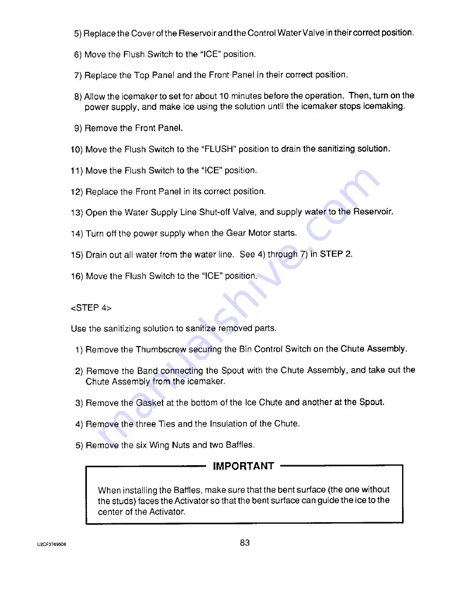 Hoshizaki F-2000M Service Manual Download Page 89