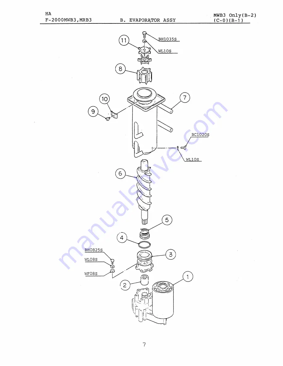 Hoshizaki F-2000MRB3 Parts List Download Page 10