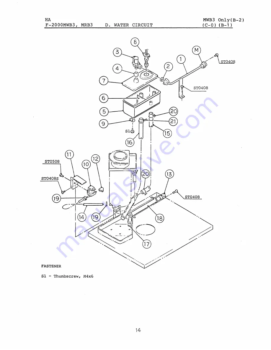 Hoshizaki F-2000MRB3 Parts List Download Page 18