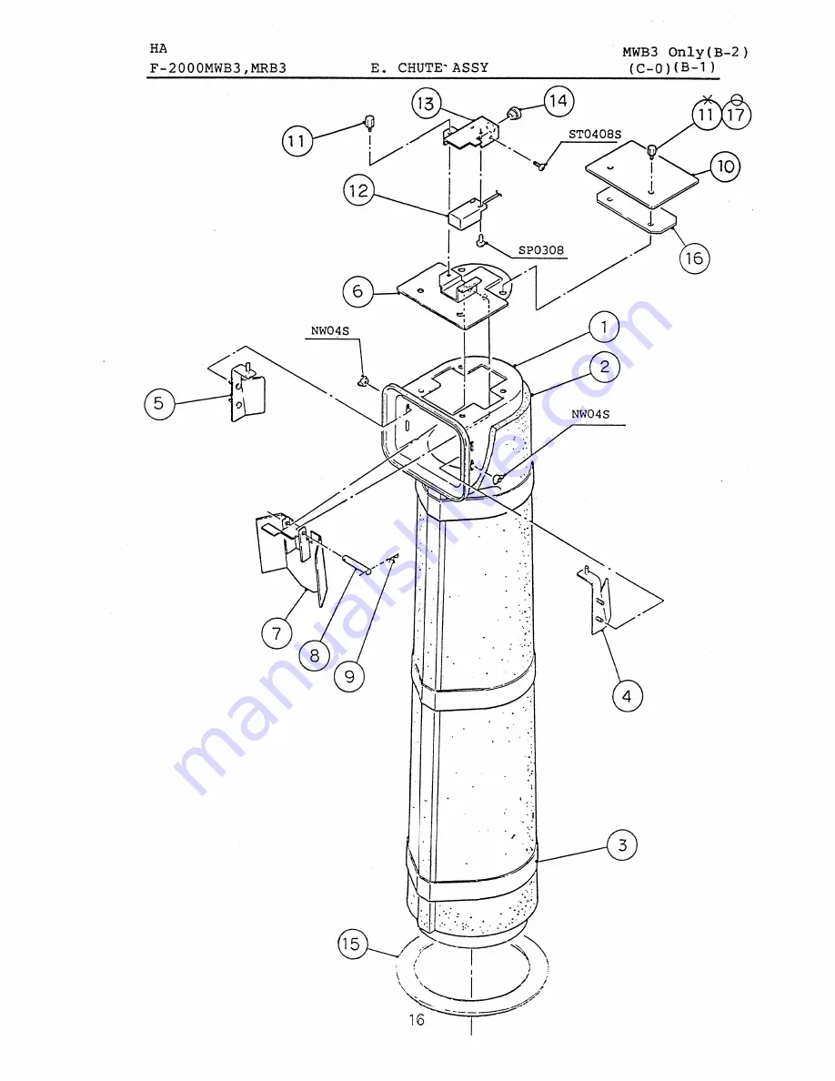 Hoshizaki F-2000MRB3 Parts List Download Page 20