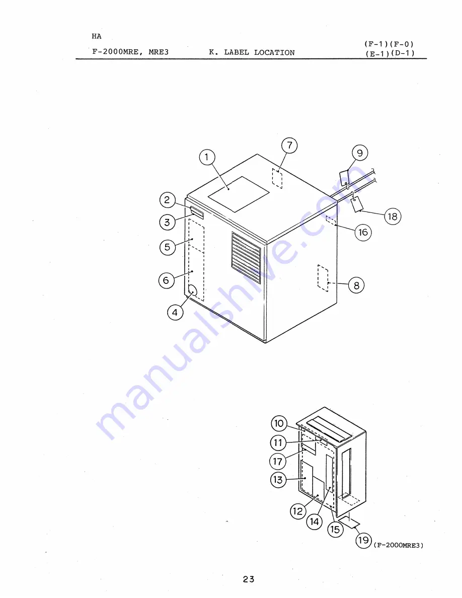 Hoshizaki F-2000MRE Parts List Download Page 28