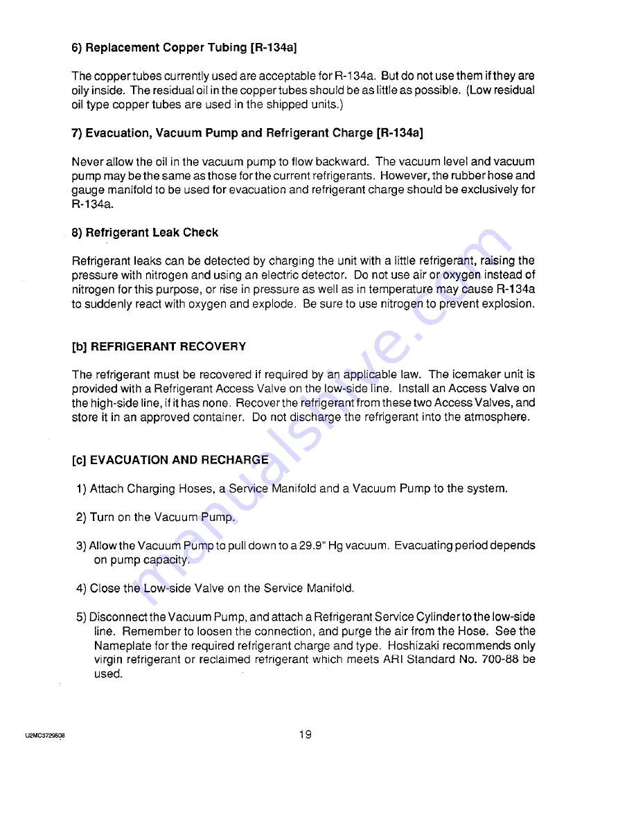 Hoshizaki F-250BAE Service Manual Download Page 22