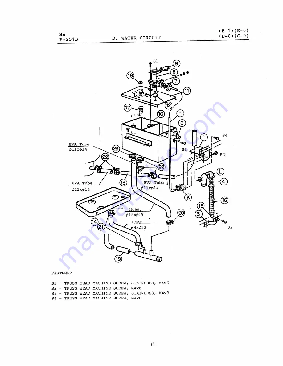 Hoshizaki F-251B Parts List Download Page 26