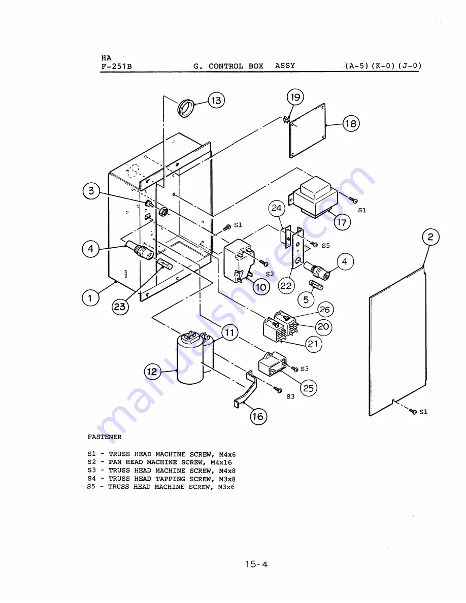 Hoshizaki F-251B Parts List Download Page 46