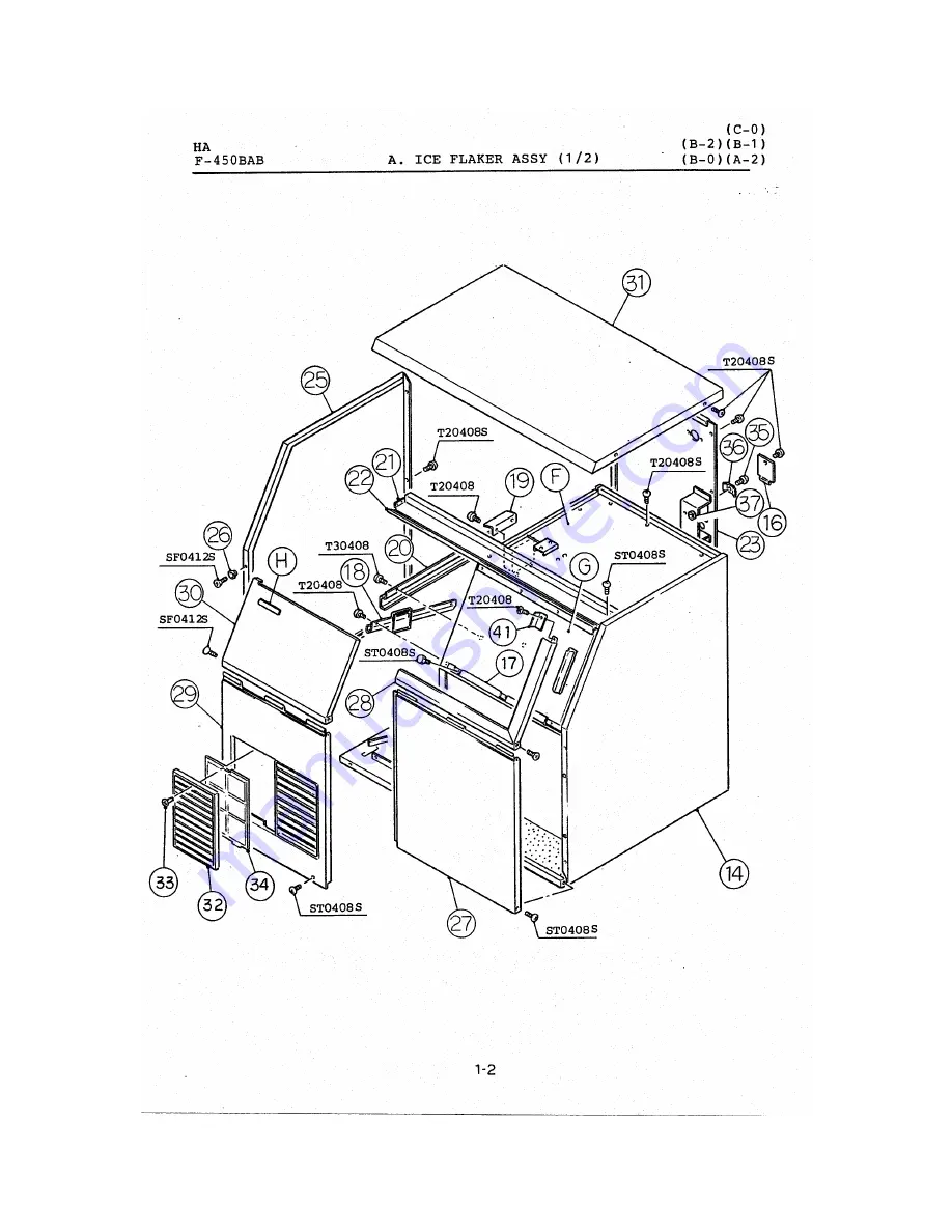 Hoshizaki F-450BAB Parts List Download Page 5