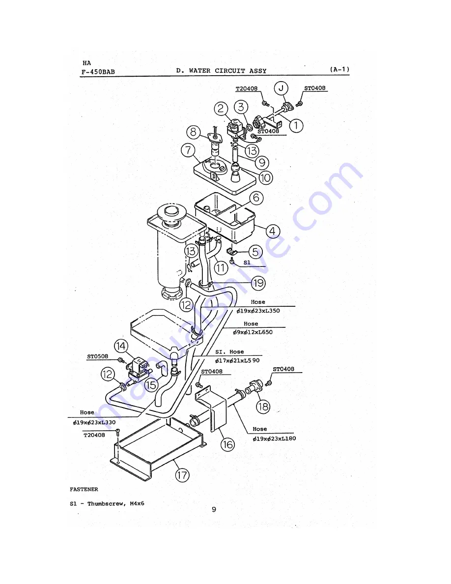 Hoshizaki F-450BAB Parts List Download Page 20