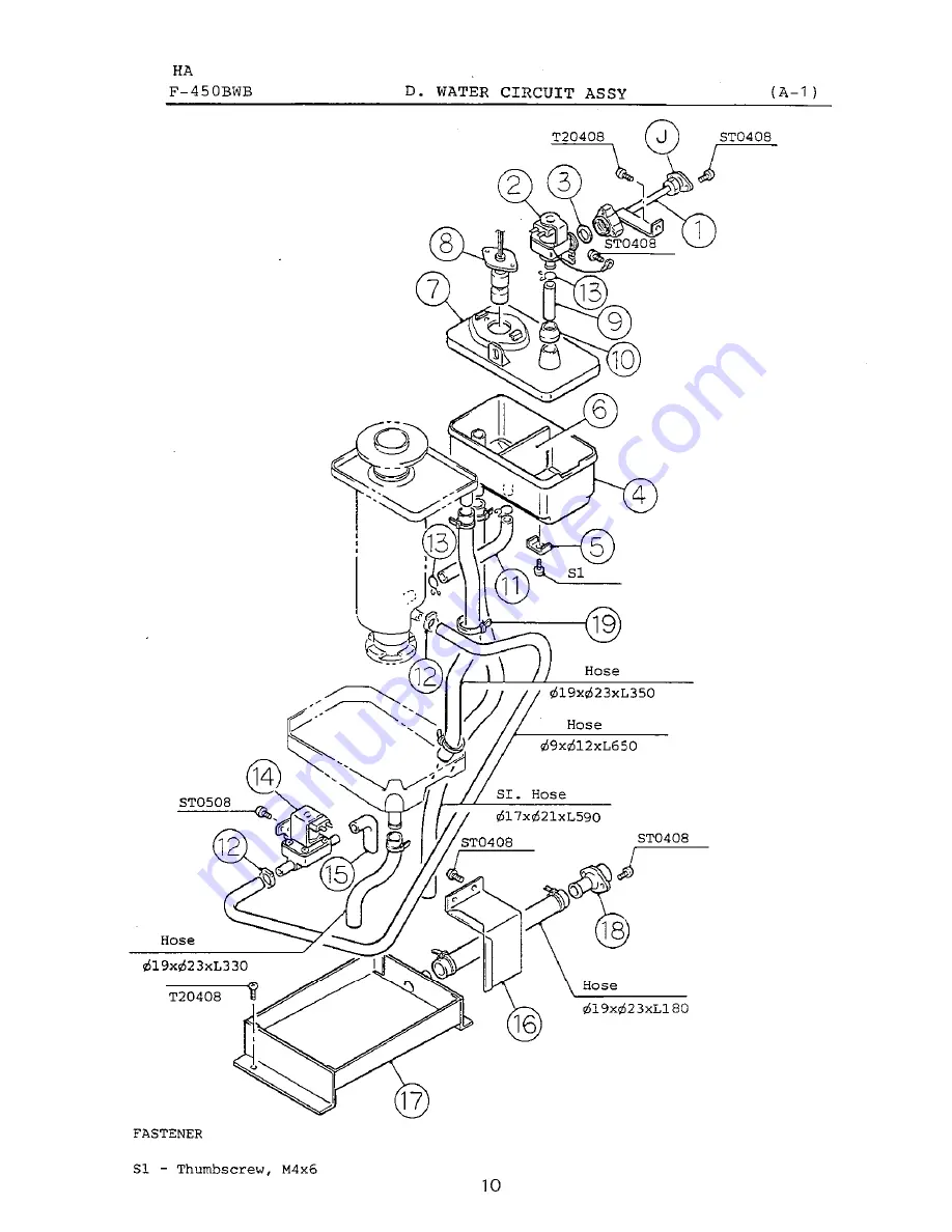 Hoshizaki F-450BWB Parts List Download Page 23