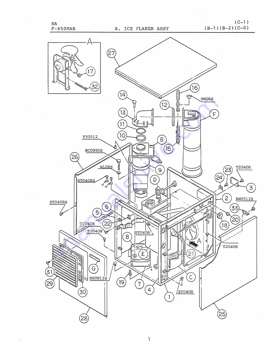 Hoshizaki F-650MAB Parts List Download Page 4