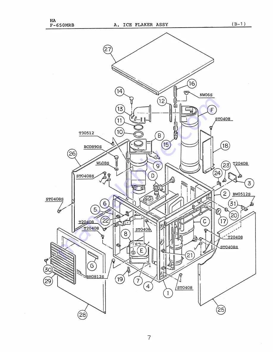 Hoshizaki F-650MAB Parts List Download Page 10