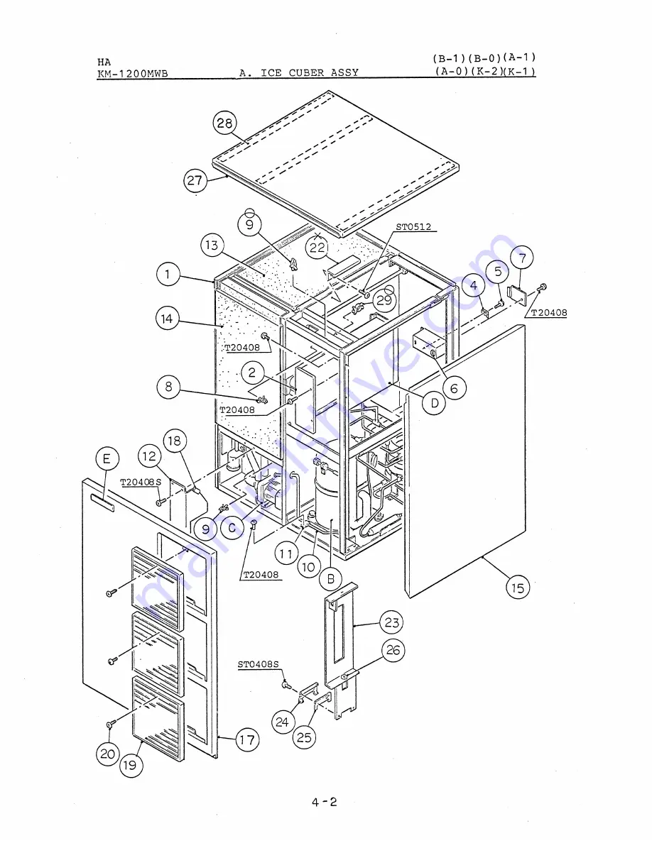 Hoshizaki KM-1200MAB Скачать руководство пользователя страница 12