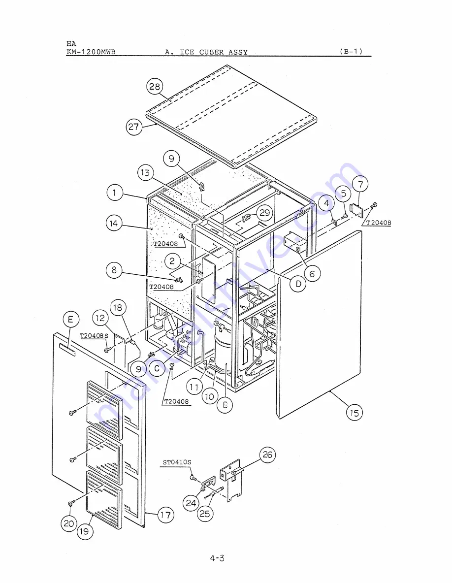 Hoshizaki KM-1200MAB Скачать руководство пользователя страница 13