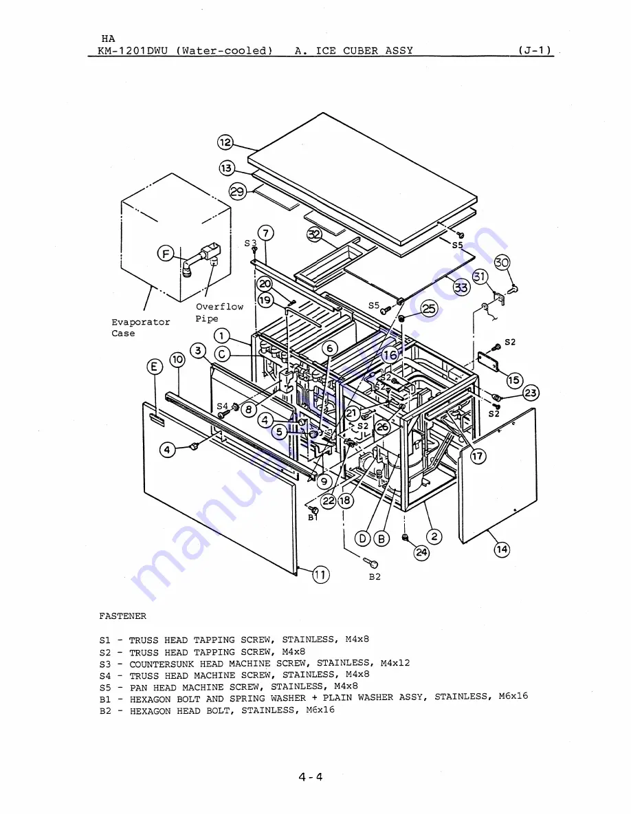 Hoshizaki KM-1201 Series Parts List Download Page 16