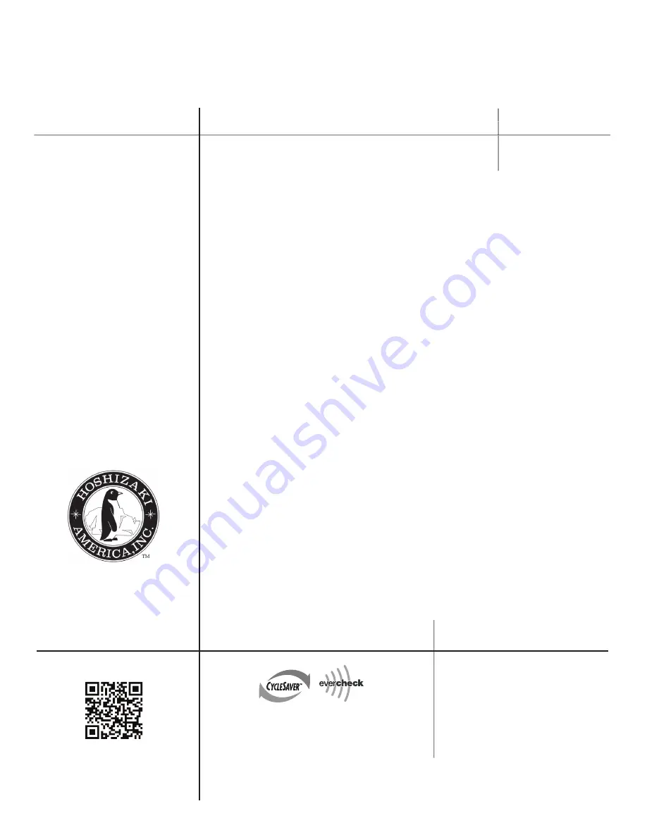 Hoshizaki KM-1400SWH-M Instruction Manual Download Page 1