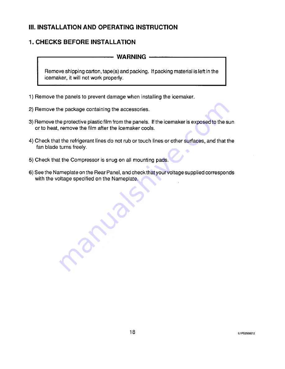 Hoshizaki KM-250BAC Service Manual Download Page 22