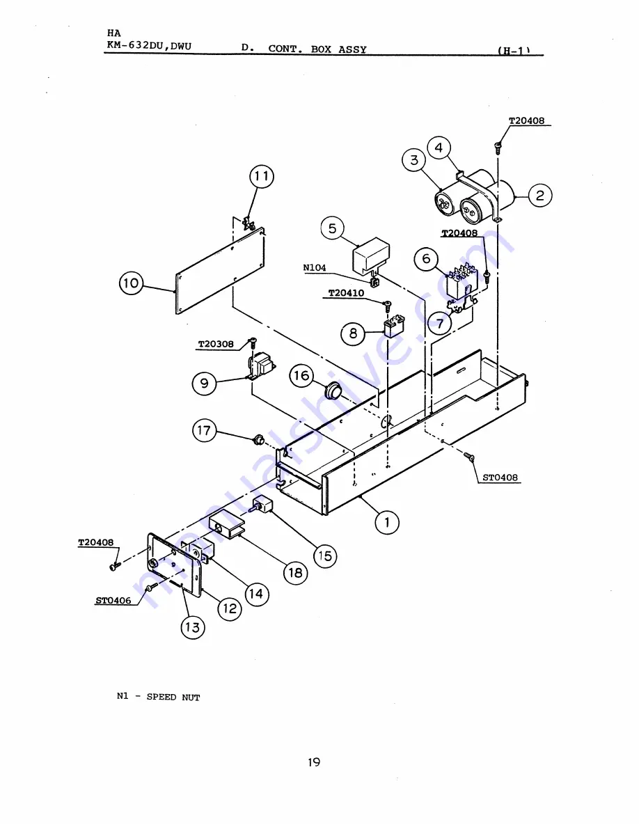 Hoshizaki KM-632 Series Parts List Download Page 23