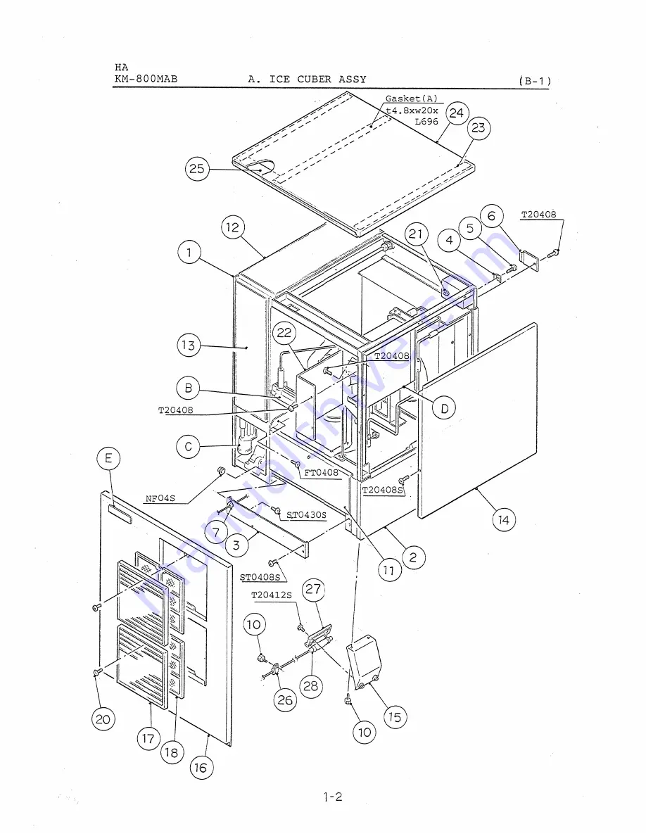 Hoshizaki KM-800MAB Parts List Download Page 5