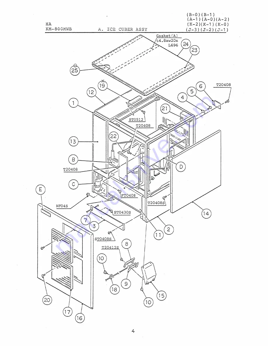 Hoshizaki KM-800MAB Скачать руководство пользователя страница 10