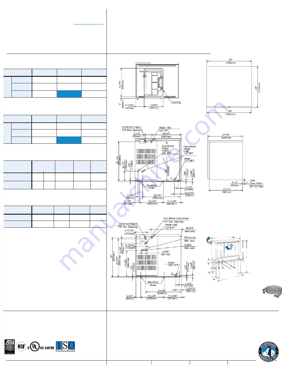 Hoshizaki KMD-901MRH Specifications Download Page 2