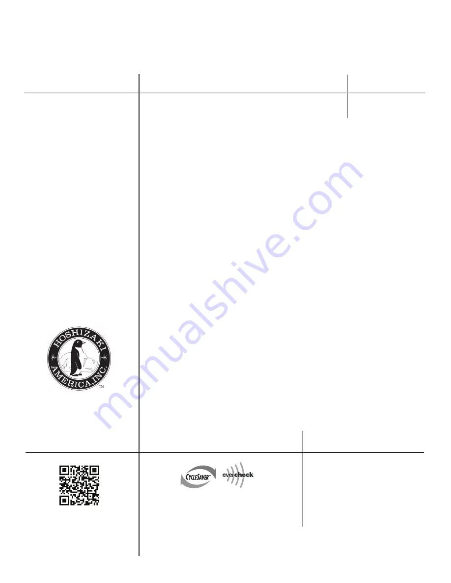 Hoshizaki KML-351MAH Скачать руководство пользователя страница 1