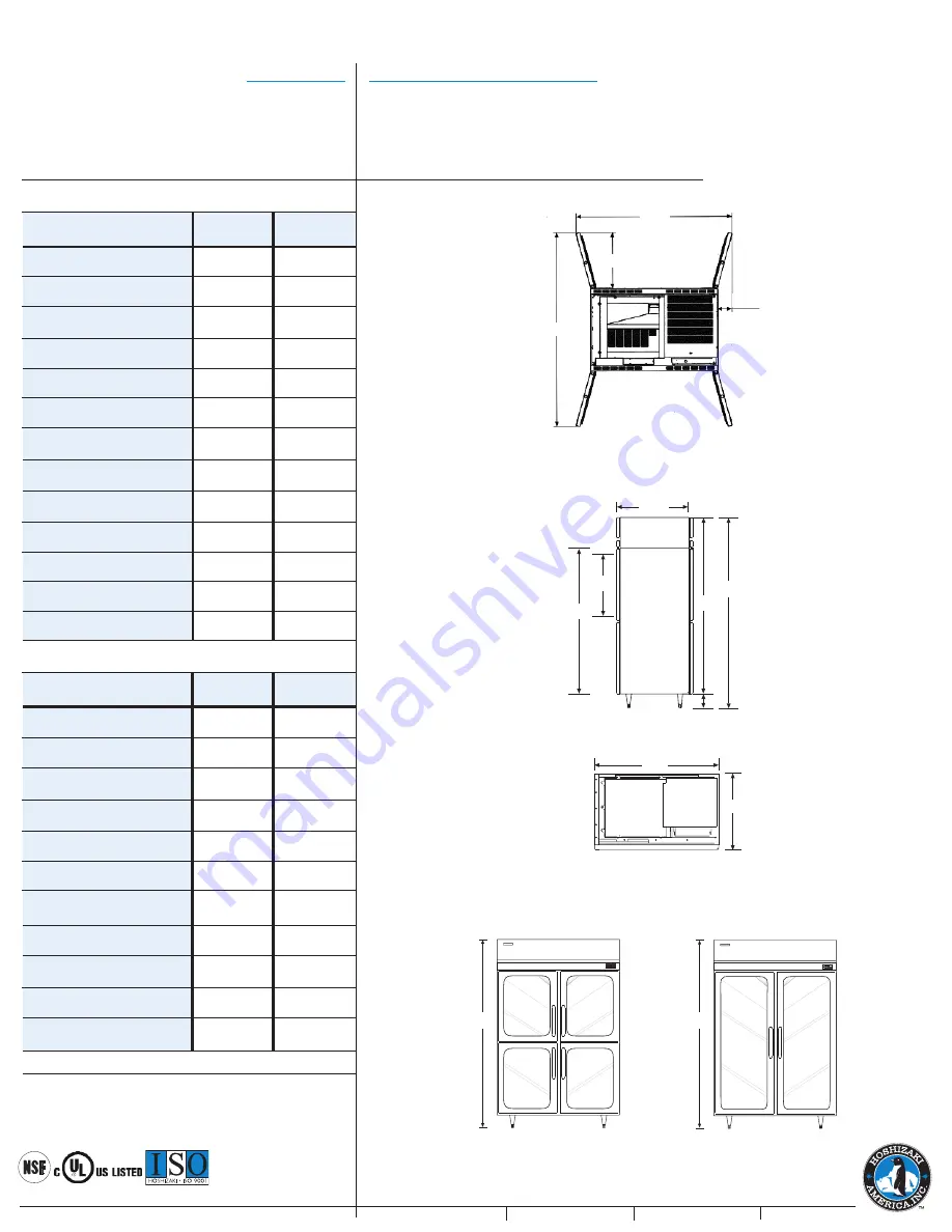 Hoshizaki Pass Thru Series PTR2SSB-HGHG Specifications Download Page 2