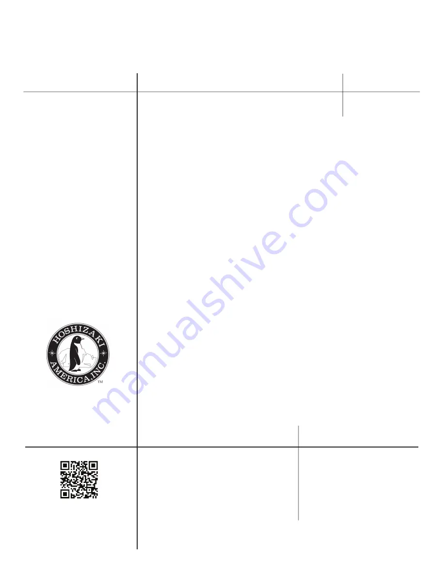 Hoshizaki RELIABILITY IS A BEAUTIFUL THING DCM-270BAH-OS Скачать руководство пользователя страница 1