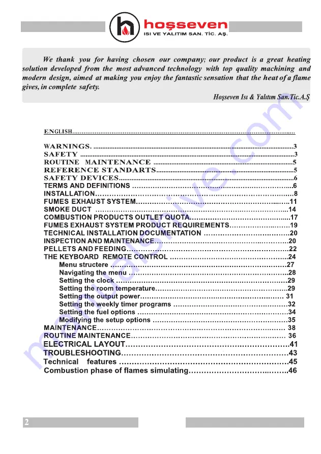 HOSSEVEN JESSAMINE User And Installation Manual Download Page 3