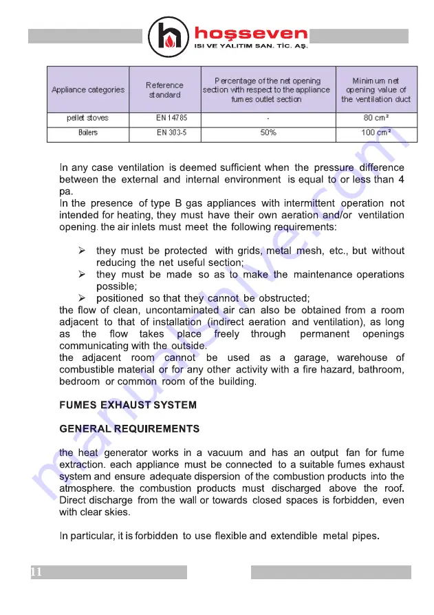 HOSSEVEN JESSAMINE User And Installation Manual Download Page 12