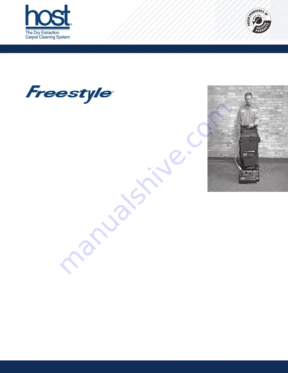 Host Freestyle extractorVAC E8 Safety & Maintenance Instructions Download Page 1