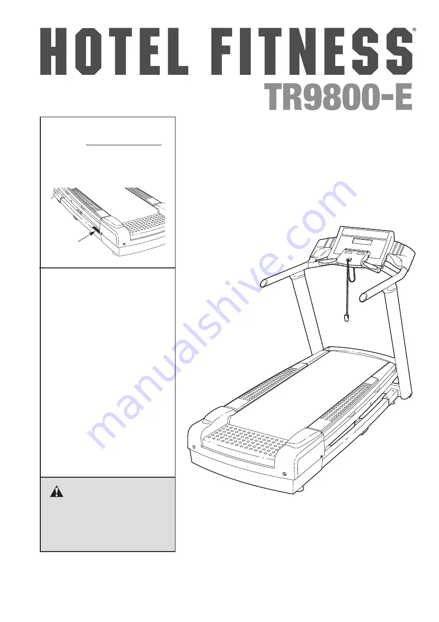 Hotel Fitness TR9800-E Скачать руководство пользователя страница 1