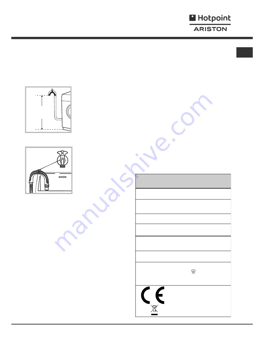 Hotpoint Ariston AQ7F 29 U H Instructions For Installation And Use Manual Download Page 3