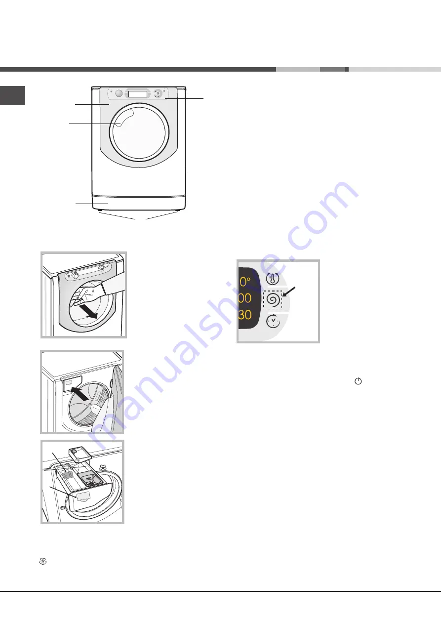 Hotpoint Ariston AQUALTIS AQ107D 49D Instructions For Installation And Use Manual Download Page 18