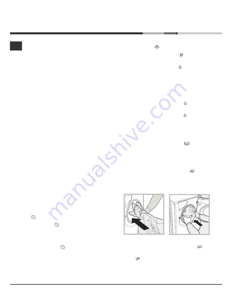 Hotpoint Ariston AQUALTIS AQ9D 691 U Instructions For Installation And Use Manual Download Page 20