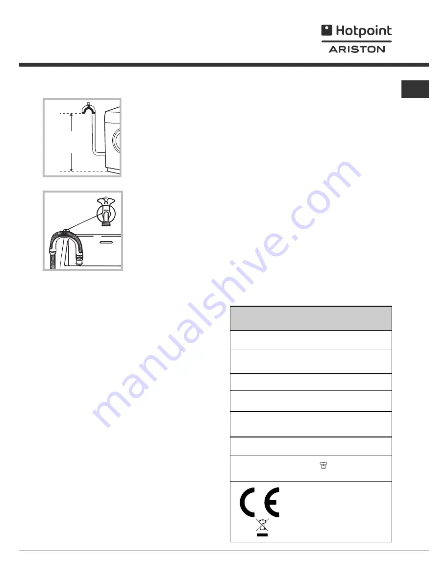 Hotpoint Ariston AQUALTIS AQ9F 49 U Instructions For Installation And Use Manual Download Page 15