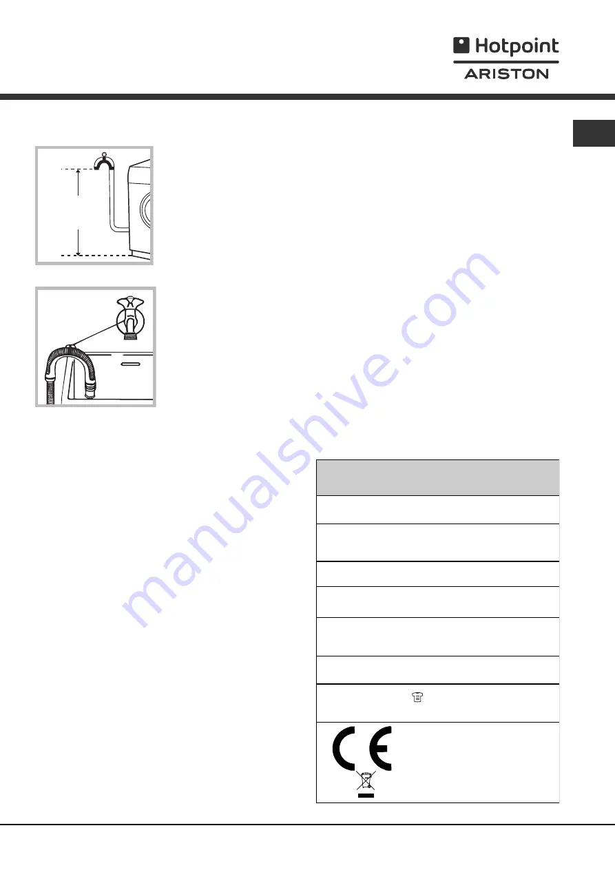 Hotpoint Ariston aqualtis AQSF 29 U Instructions For Installation And Use Manual Download Page 51