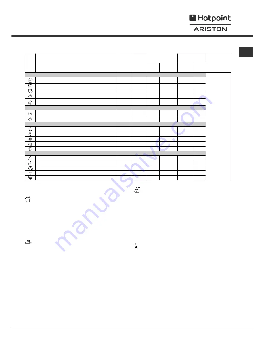 Hotpoint Ariston Aqualtis AQXGF 169 Instruction Booklet Download Page 43