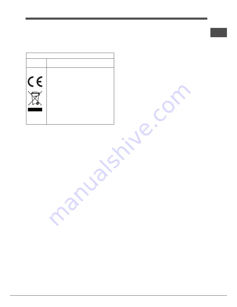 Hotpoint Ariston CISTD 640S HA Operating Instructions Manual Download Page 25