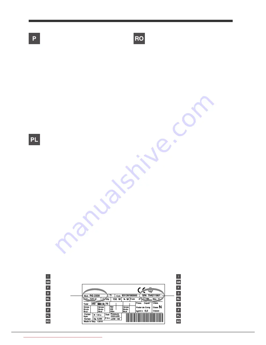 Hotpoint Ariston EBLHxxxxxF Series Скачать руководство пользователя страница 5