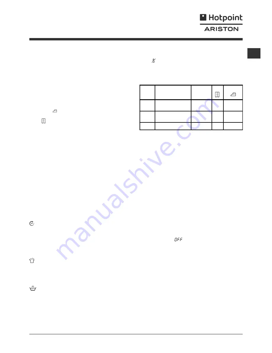 Hotpoint Ariston Hotpoint Instructions For Use Manual Download Page 43