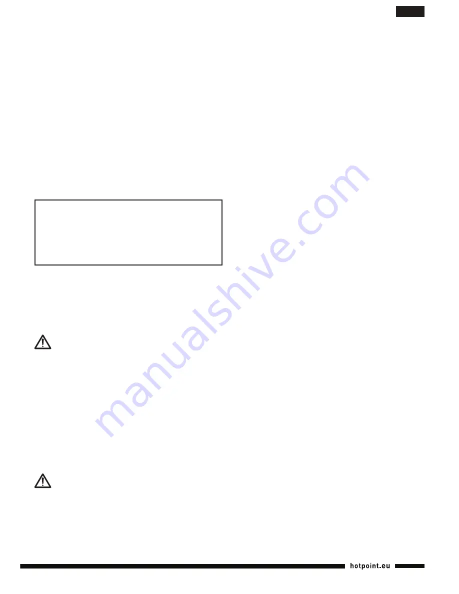 Hotpoint Ariston HS B16 AA0 Operating Instructions Manual Download Page 35