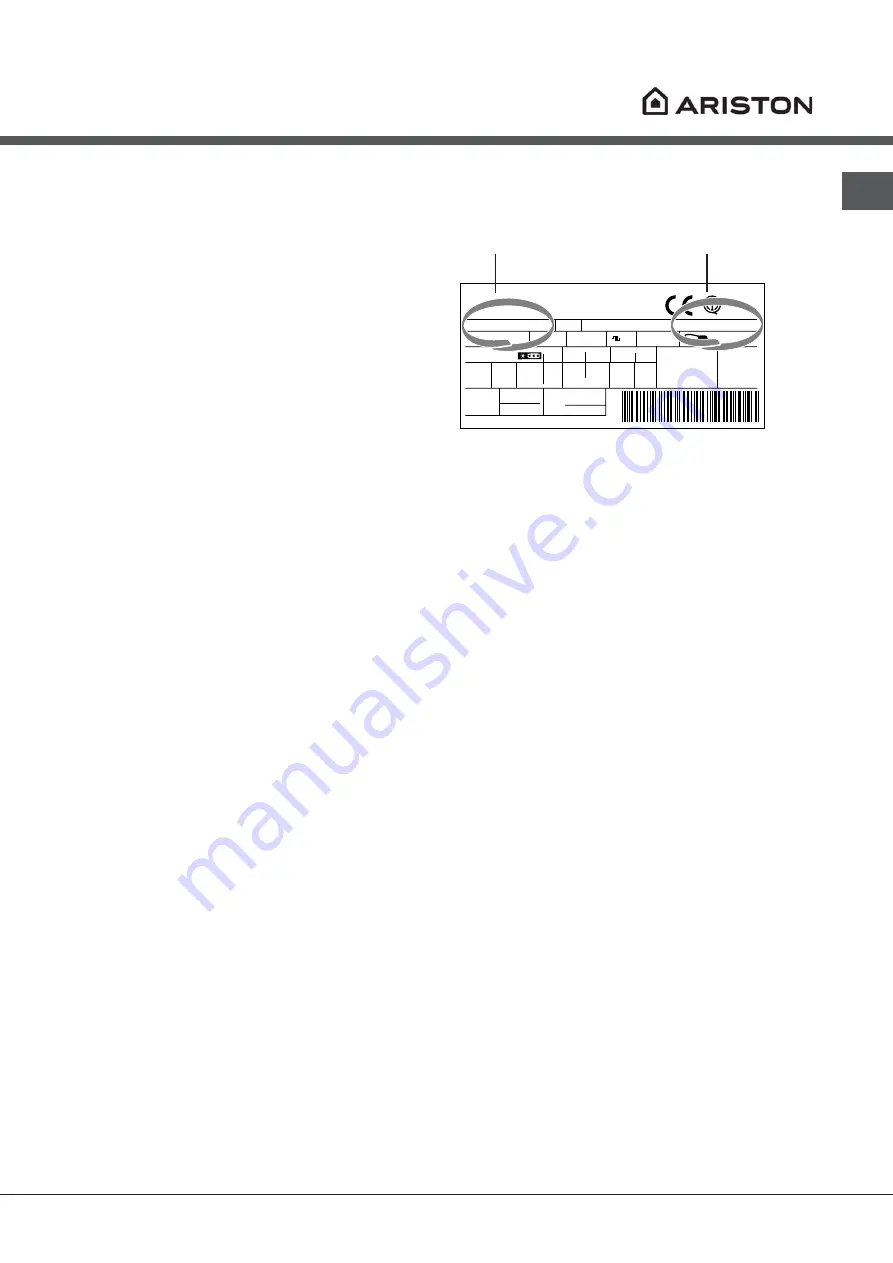 Hotpoint Ariston SBL 1821 V/HA Operating Instructions Manual Download Page 59