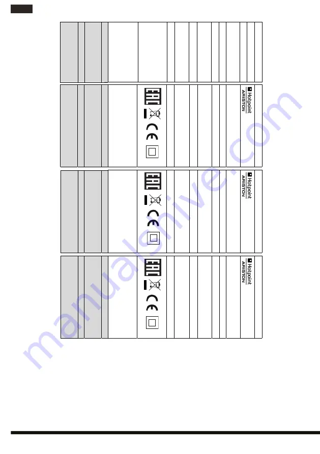 Hotpoint Ariston SL B16 AA0 Скачать руководство пользователя страница 108