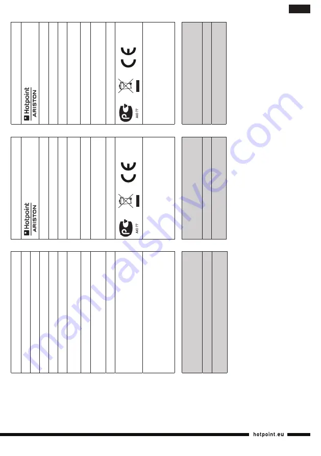 Hotpoint Ariston TT 22E EU Operating Instructions Manual Download Page 19