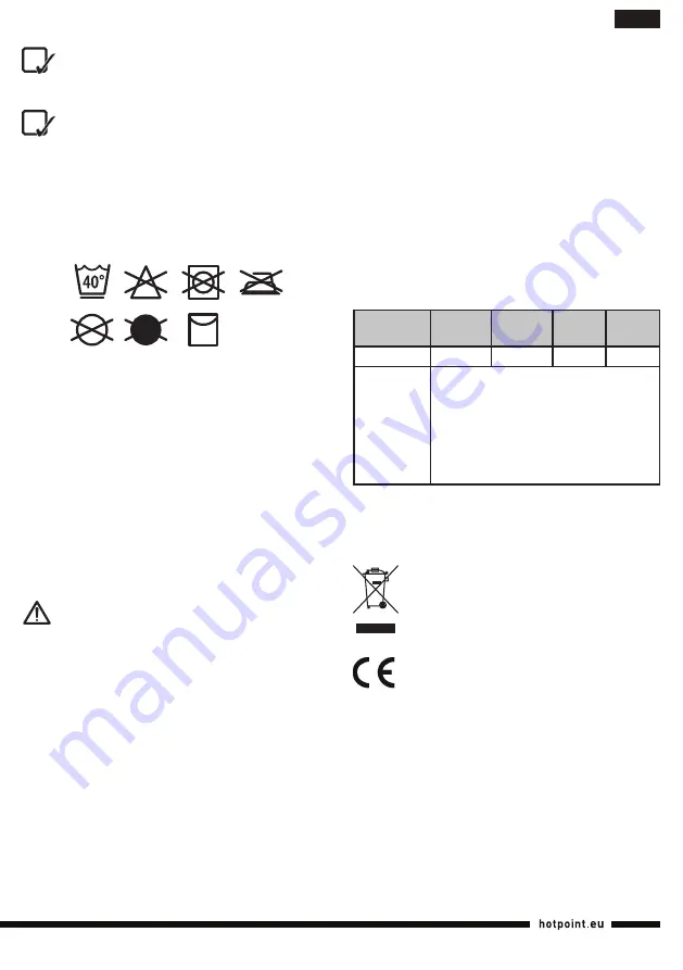 Hotpoint Ariston VS S15 AAW Operating Instructions Manual Download Page 21