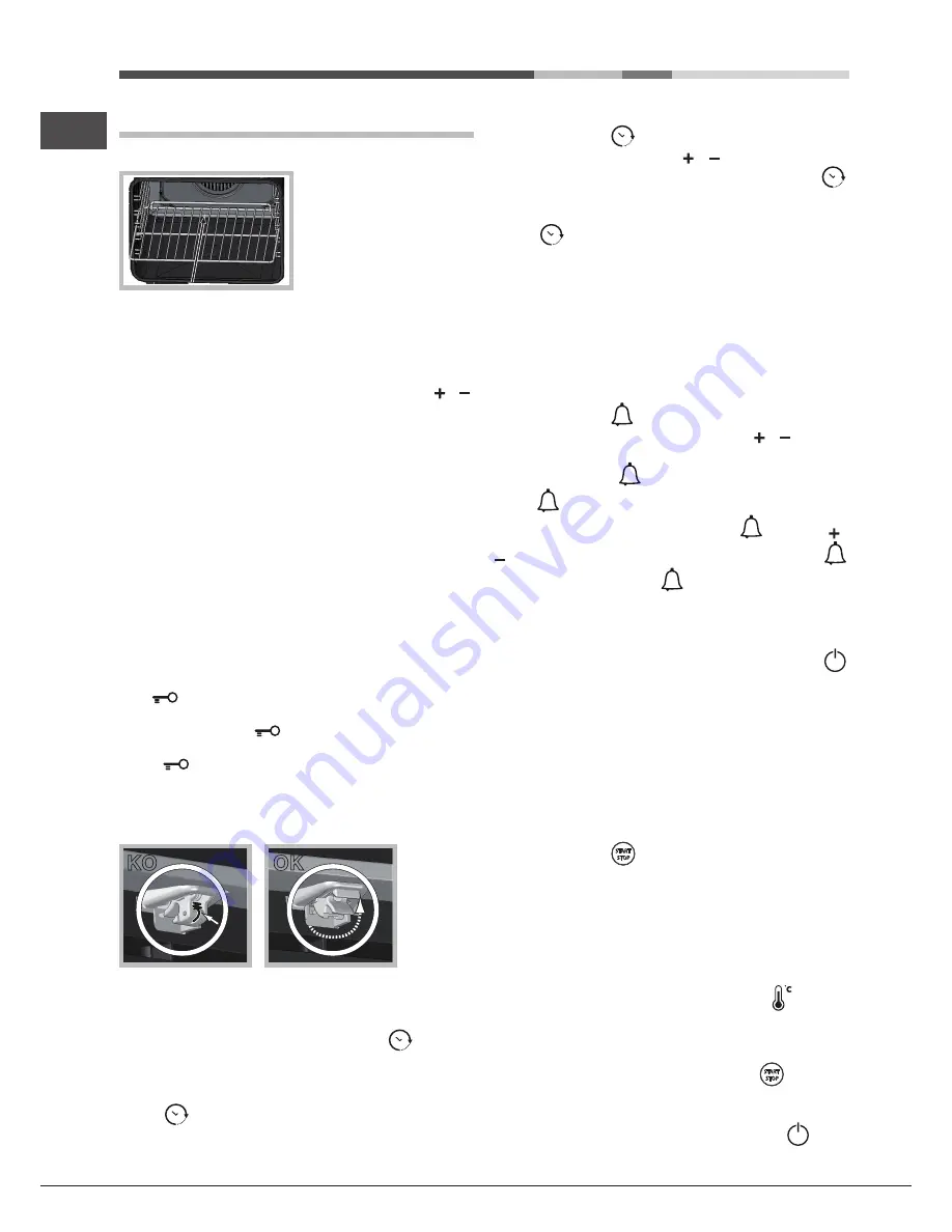 Hotpoint 7OFK 1039EL P RU/HA Operating Instructions Manual Download Page 12